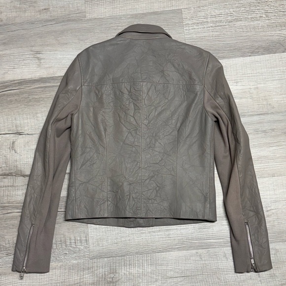 BLACK FRIDAY SALE - MUUBAA - Lamb Leather Jacket, Gulrro Biker in Hard Grey - Picture 6 of 10
